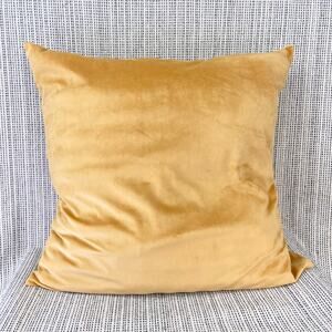 Cloud9 Designs Noah Velvet Pillow Gold Throw Decor No Insert 22 x 22 Square Sham